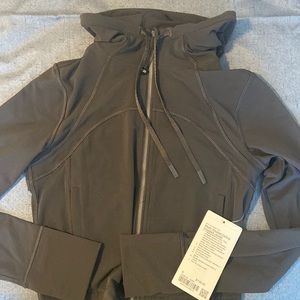 Mesh hooded define cropped jacket